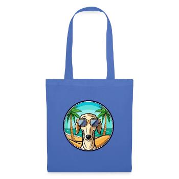 Saluki Dog Breed Cartoon Sunglasses Beach - Tote Bag - light blue - Front