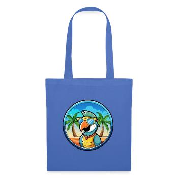 Perroquet Drôle Dessin Animé Plage Été Lunettes De Soleil Cool - Sac en tissu - bleu pâle - Devant
