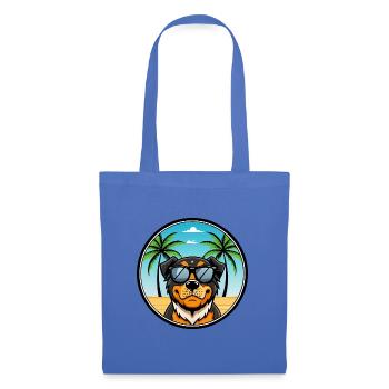 Lunettes de soleil Rottweiler Dog Cartoon Summer Beach - Sac en tissu - bleu pâle - Devant