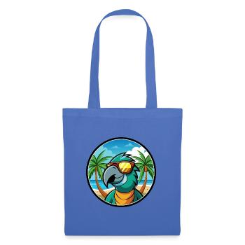 Perroquet Drôle Dessin Animé Plage Été Lunettes De Soleil Cool - Sac en tissu - bleu pâle - Devant