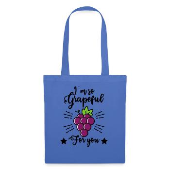I'm So Grapeful For You – Funny Grape Motif - Tote Bag - light blue - Front