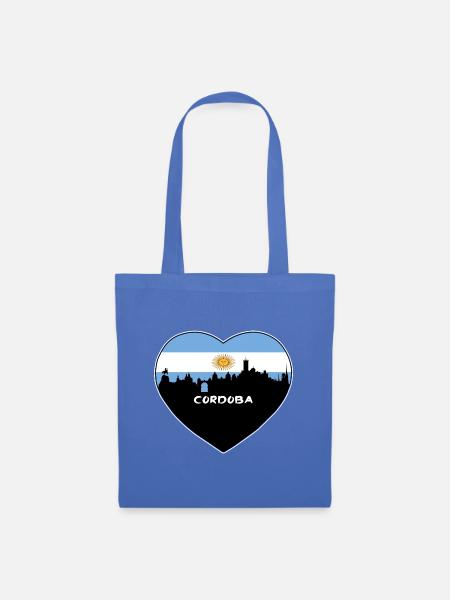 Cordoba Argentinien Flagge Skyline Reise Souvenir - Stoffbeutel - Hellblau