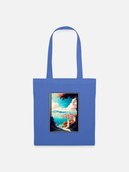 Split Kroatien Vintage Reiseposter WPA Souvenir - Stoffbeutel - Hellblau