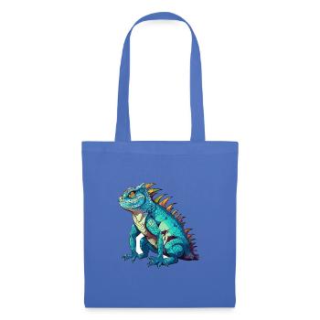 Basilisk Buntes Aquarell Cartoon Kawaii Tier - Stoffbeutel - Hellblau - Vorne