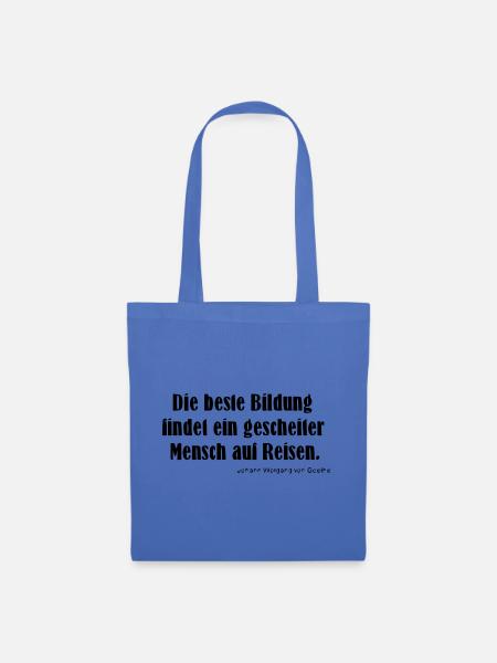 Beste Bildung - Reisen - Stoffbeutel - Hellblau