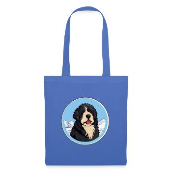 Friesische Wasserhundrasse Karikatur Kawaii Aquarell - Stoffbeutel - Hellblau - Vorne