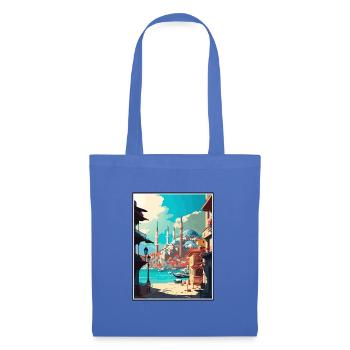 Adana Türkei Vintage Reiseposter WPA Souvenir - Stoffbeutel - Hellblau - Vorne