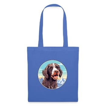 Pudelpointer Hunderasse Cartoon Kawaii Aquarell - Stoffbeutel - Hellblau - Vorne