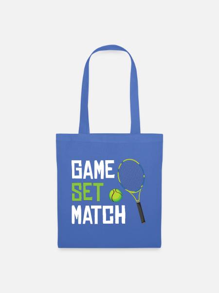 Game Set Match Tennis - Stoffbeutel - Hellblau