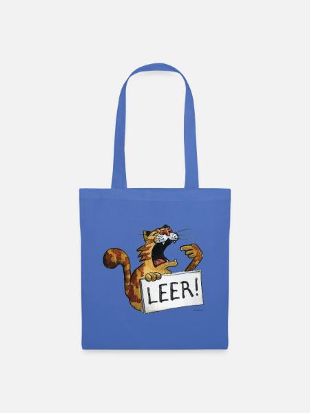 hungrige Katze (leer) - Stoffbeutel - Hellblau