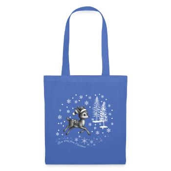 Rentier Schnee reindeer ugly Christmas Weihnachten - Stoffbeutel - Hellblau - Vorne