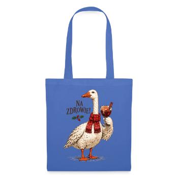 Na Zdrowie polnisches Weihnachtsgans-Design - Stoffbeutel - Hellblau - Vorne