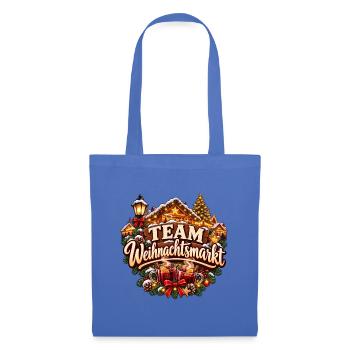 Team Weihnachtsmarkt - Gruppen Motiv Glühwein - Stoffbeutel - Hellblau - Vorne