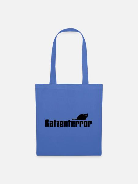 Katze - Stoffbeutel - Hellblau