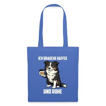 Ich Brauche Kaffee und Ruhe Australian Shepherd  - Stoffbeutel - Hellblau - Vorne