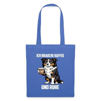 Ich Brauche Kaffee und Ruhe Australian Shepherd  - Stoffbeutel - Hellblau - Vorne