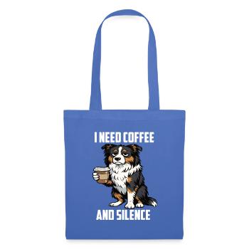 I Need Coffee and Silence Australian Shepherd  - Stoffbeutel - Hellblau - Vorne