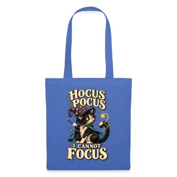 ADHS Zauberkatze Hocus Pocus I Cannot Focus Humor - Stoffbeutel - Hellblau - Vorne