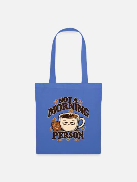 Kein Morgenmensch-Kaffee - Stoffbeutel - Hellblau