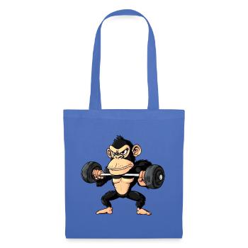 Affen Gym Fitness - Stoffbeutel - Hellblau - Vorne