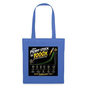 Von Penny Stock zu 1000x - Stoffbeutel - Hellblau - Vorne