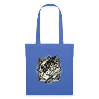 Die_Feder_ist_maechtiger_als_das_Schwert_-_Art_ - Stoffbeutel - Hellblau - Vorne