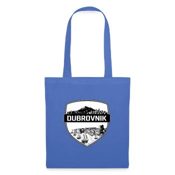 Dubrovnik Kroatien Schildwappen Altstadtgeschenk - Stoffbeutel - Hellblau - Vorne