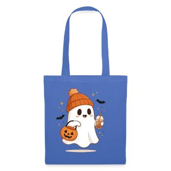Halloween-Shirts für Frauen Pumpkin Ghost - Stoffbeutel - Hellblau - Vorne