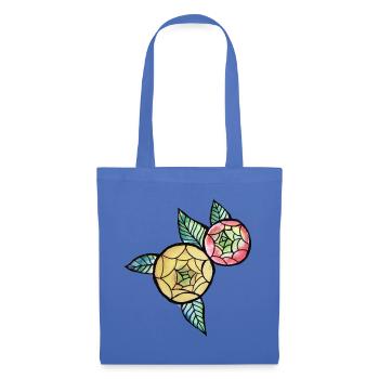 Pastellfarbene Blumenmandala, Pastellfarben - Stoffbeutel - Hellblau - Vorne