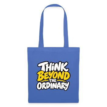 Think Beyond the Ordinary – Positives Statement  - Stoffbeutel - Hellblau - Vorne