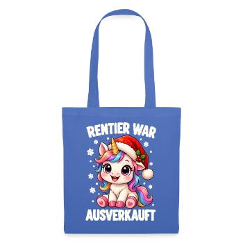 Rentier War Ausverkauft Einhorn - Stoffbeutel - Hellblau - Vorne