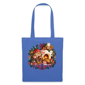 Weihnachts-Domovoi-Design des slawischen Herdgeistes - Stoffbeutel - Hellblau - Vorne