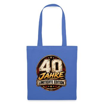 40 Jahre – Limitierte Edition Geburtstag - Stoffbeutel - Hellblau - Vorne