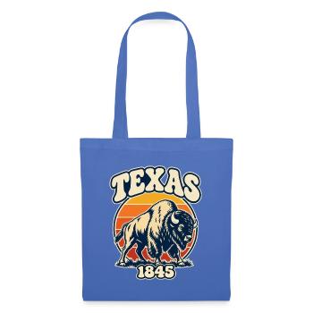 Texas Bison Sunset 1845 - Stoffbeutel - Hellblau - Vorne