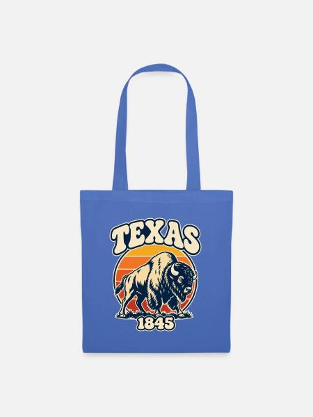 Texas Bison Sunset 1845 - Stoffbeutel - Hellblau