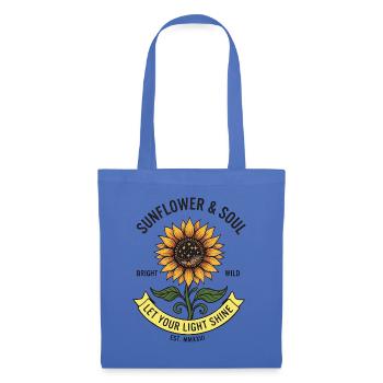 Sonnenblume Sunflower LET YOR LIGHT SHINE - Stoffbeutel - Hellblau - Vorne