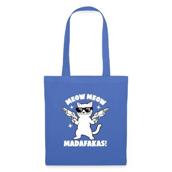 Miau Miau Madafakas Katzenspaß - Stoffbeutel - Hellblau - Vorne