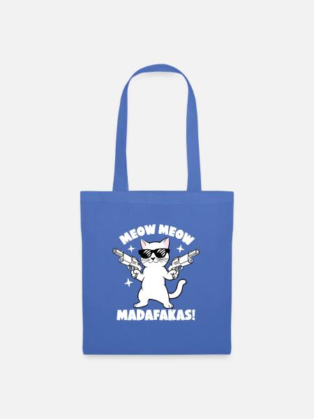 Miau Miau Madafakas Katzenspaß - Stoffbeutel - Hellblau