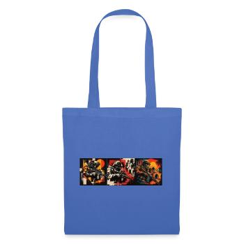 Gamer Motiv Ego Shooter - Geschenk für Zocker - Stoffbeutel - Hellblau - Vorne