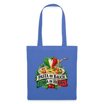 Pasta im Bauch. Italia im Herzen. - Stoffbeutel - Hellblau - Vorne