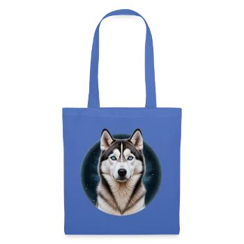 Husky Sternennacht Kreis - Stoffbeutel - Hellblau - Vorne