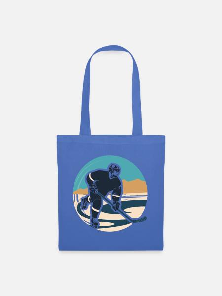 Eishockeyspieler Grafik - Stoffbeutel - Hellblau