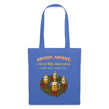 Advent Advent erst oa Maß - Stoffbeutel - Hellblau - Vorne