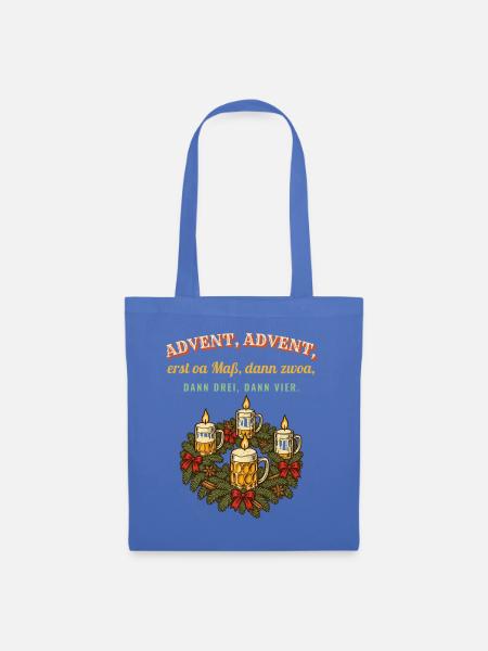 Advent Advent erst oa Maß - Stoffbeutel - Hellblau