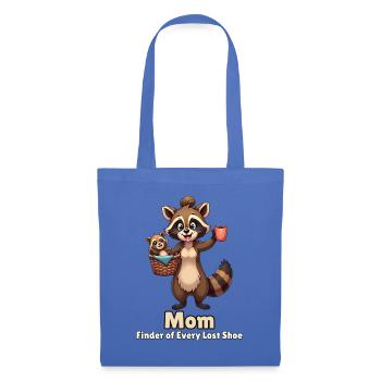 Mom: Finder of Every Lost Shoe – Mama Waschbär - Stoffbeutel - Hellblau - Vorne
