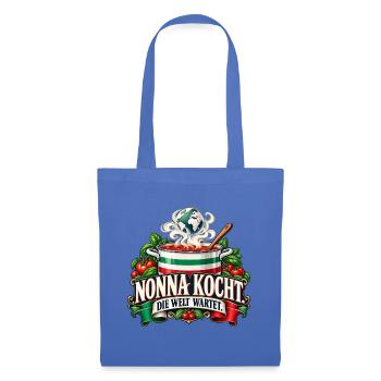 Nonna kocht. Die Welt wartet. - Stoffbeutel - Hellblau - Vorne