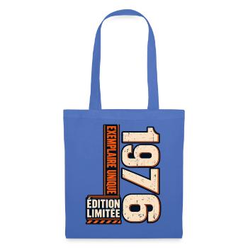 50-jähriges Jubiläum 1976 – Vintage-Herrengeschenk - Stoffbeutel - Hellblau - Vorne