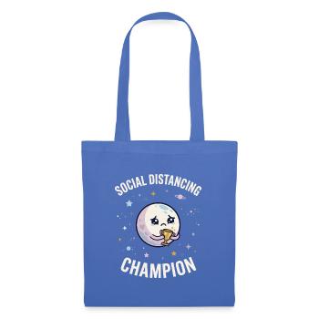 Social Distancing Champion Mond - Stoffbeutel - Hellblau - Vorne