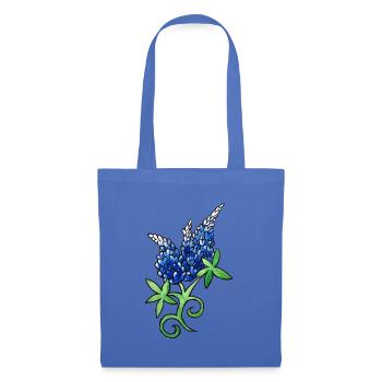Blaue Lupinen-Aquarellblüte - Stoffbeutel - Hellblau - Vorne