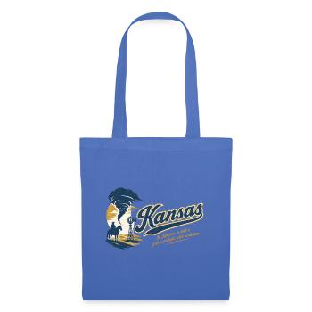 Kansas Retro Vintage Sunflower State Design - Stoffbeutel - Hellblau - Vorne